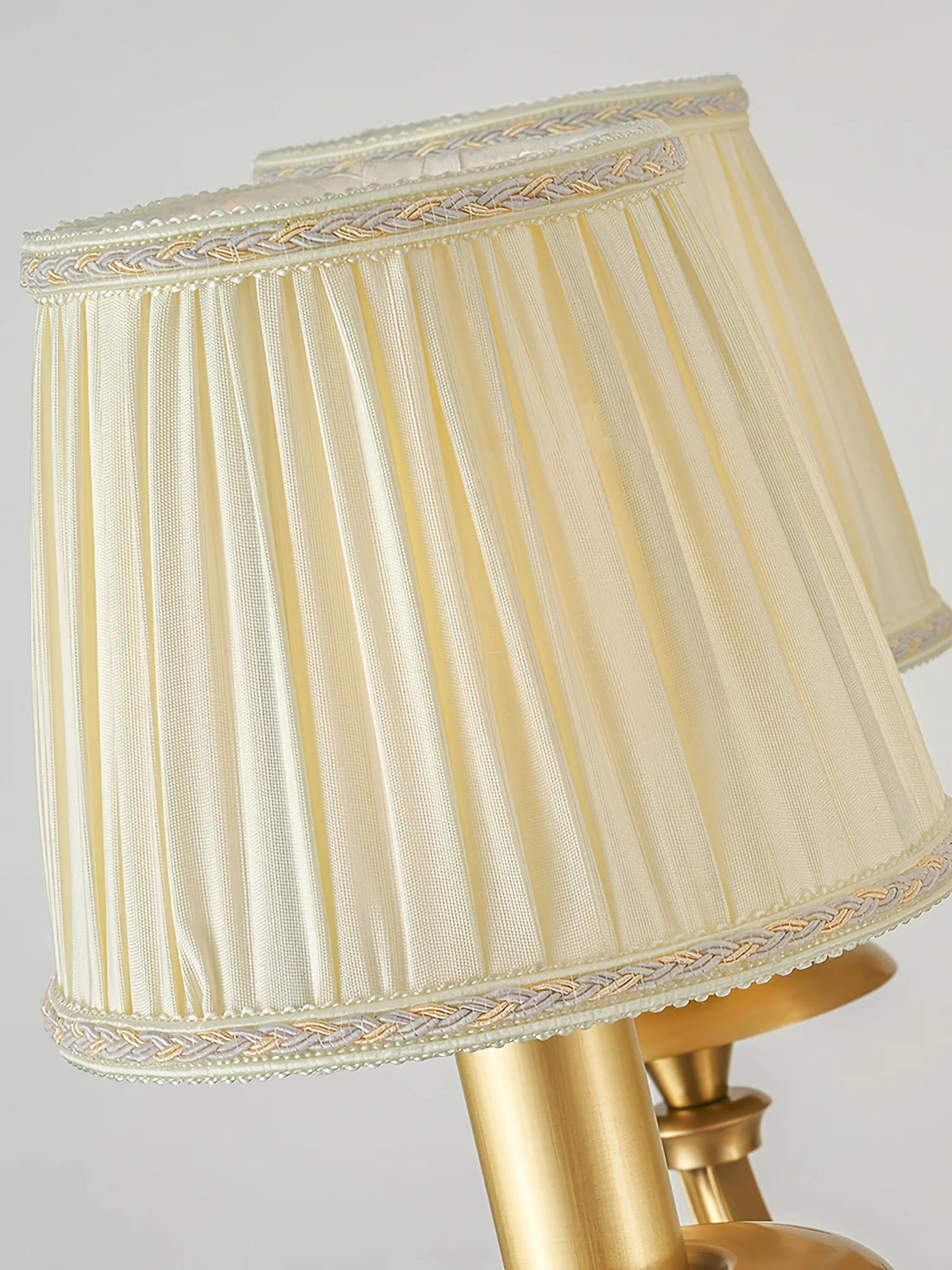 Pleated Brass Chandelier