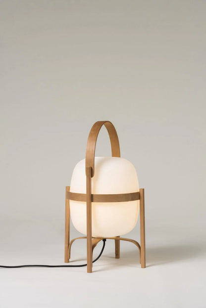 Portable Lantern Glass Table Lamp