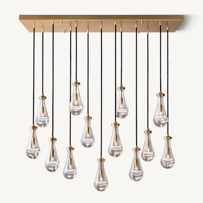 Raindrop Rectangular Chandelier 54"