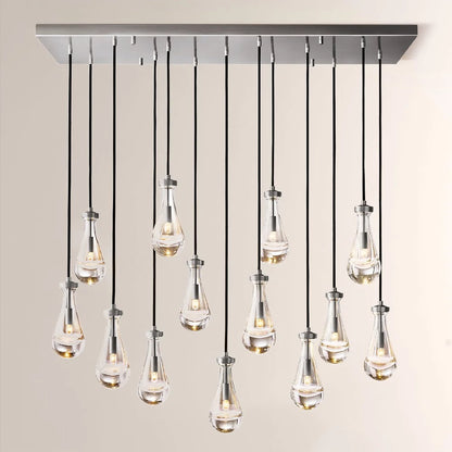 Raindrop Rectangular Chandelier 54"