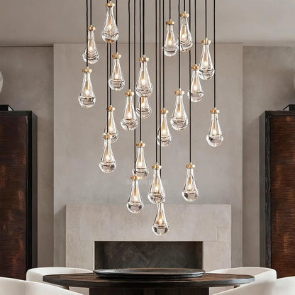 Raindrop Rectangular Chandelier 54"