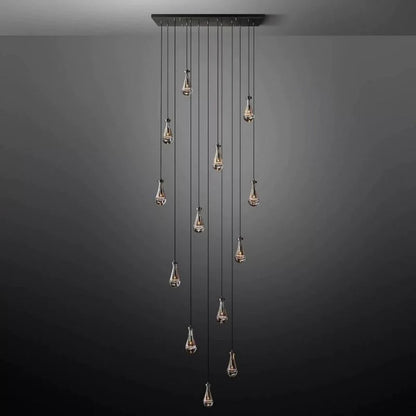 Raindrop Rectangular Chandelier 54"
