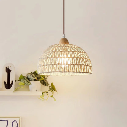 Rattan Arch Pendant Lamp