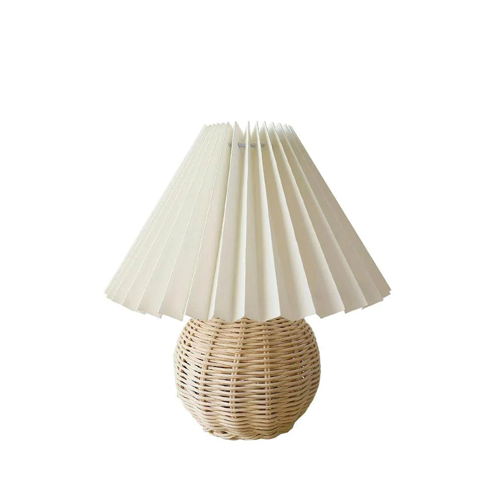 Rattan Pleated Table lamp
