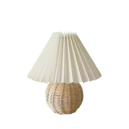 Rattan Pleated Table lamp