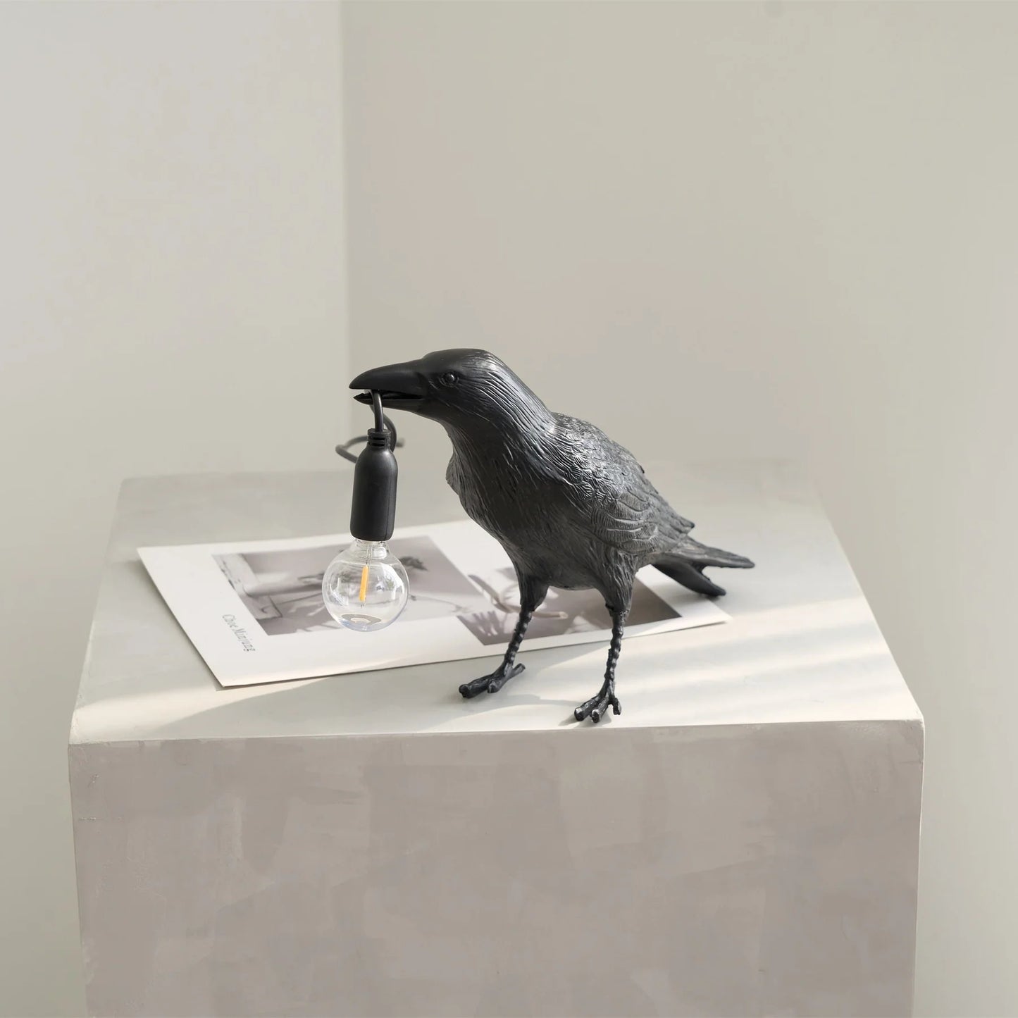 Raven Resin Table Lamp