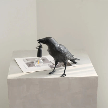 Raven Resin Table Lamp