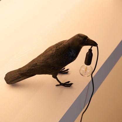 Raven Resin Table Lamp