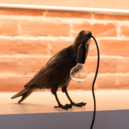 Raven Resin Table Lamp