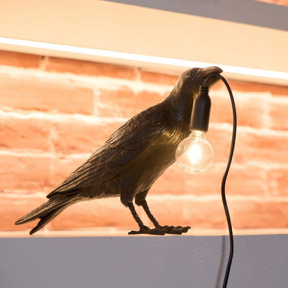 Raven Resin Table Lamp