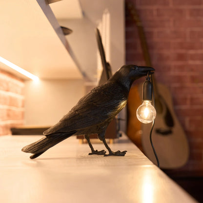 Raven Resin Table Lamp