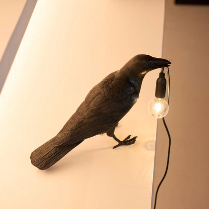Raven Resin Table Lamp