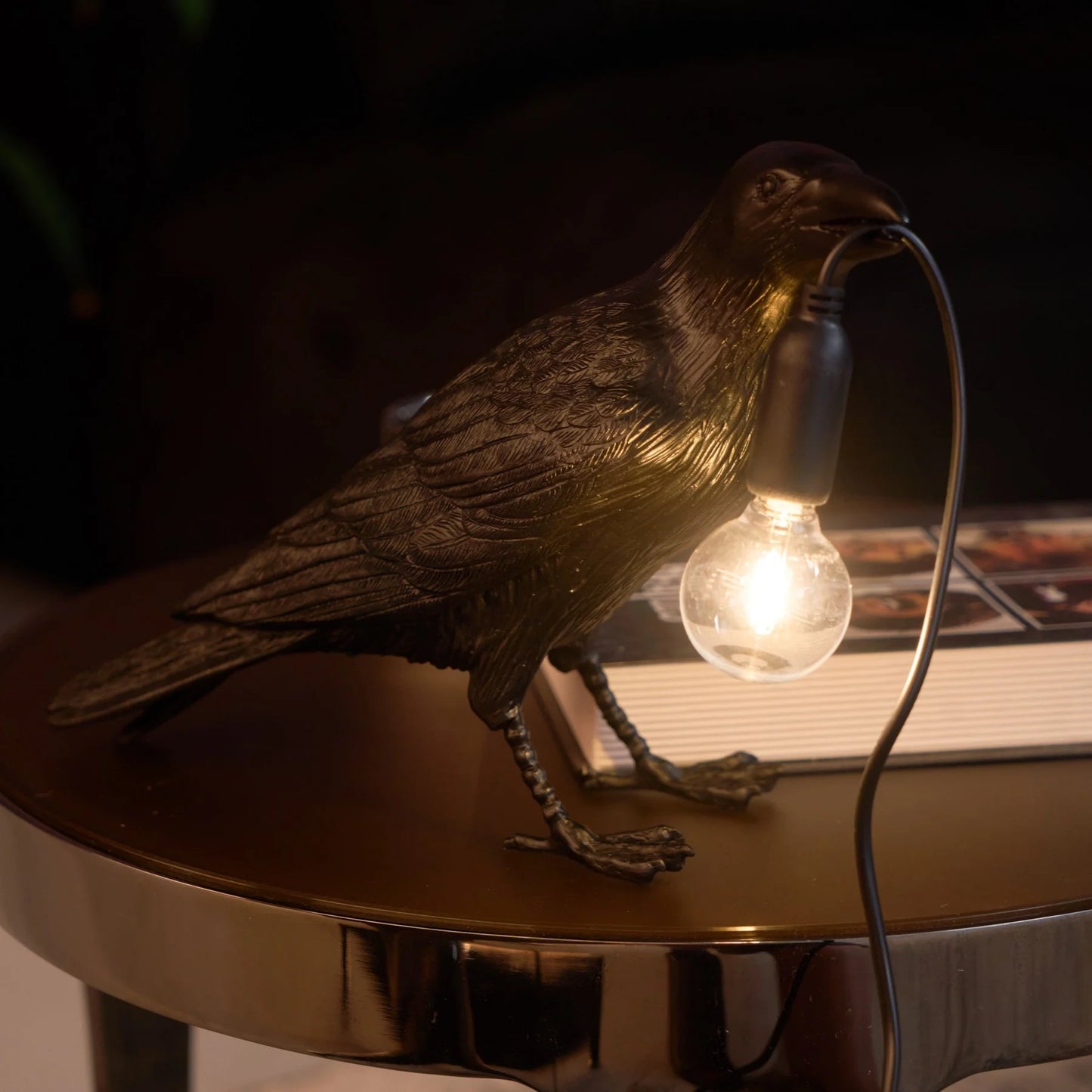 Raven Resin Table Lamp