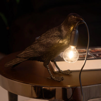 Raven Resin Table Lamp