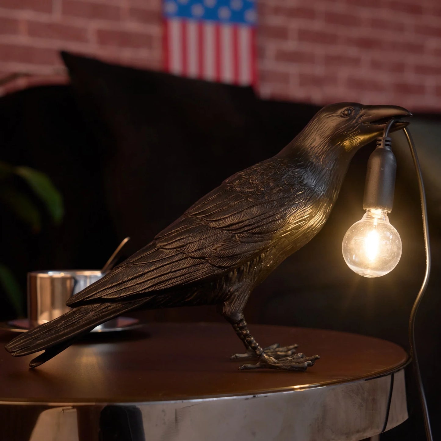 Raven Resin Table Lamp
