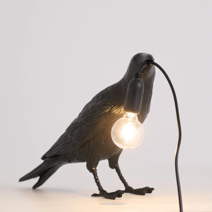 Raven Resin Table Lamp