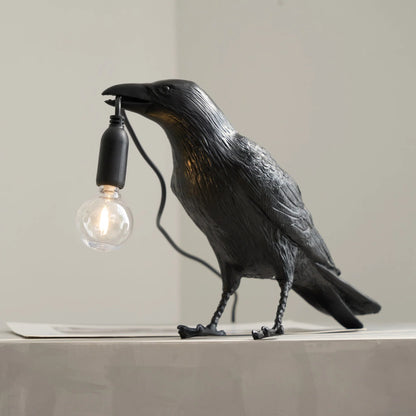 Raven Resin Table Lamp