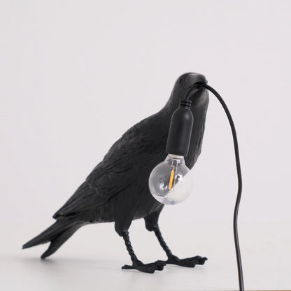 Raven Resin Table Lamp