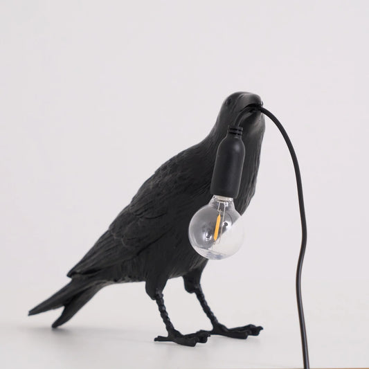 Raven Resin Table Lamp