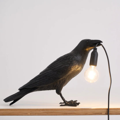 Raven Resin Table Lamp