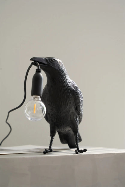 Raven Resin Table Lamp