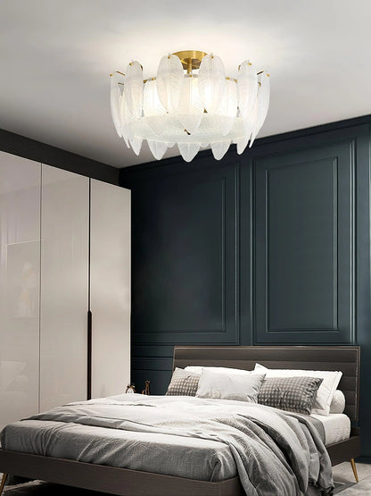 Retro Feather Ceiling Lamp