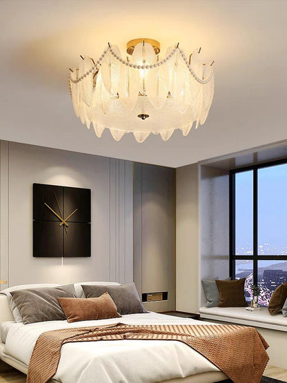 Retro Feather Ceiling Lamp