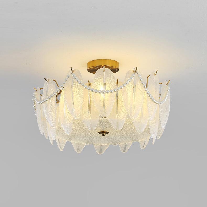 Retro Feather Ceiling Lamp