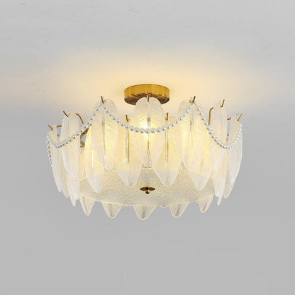 Retro Feather Ceiling Lamp