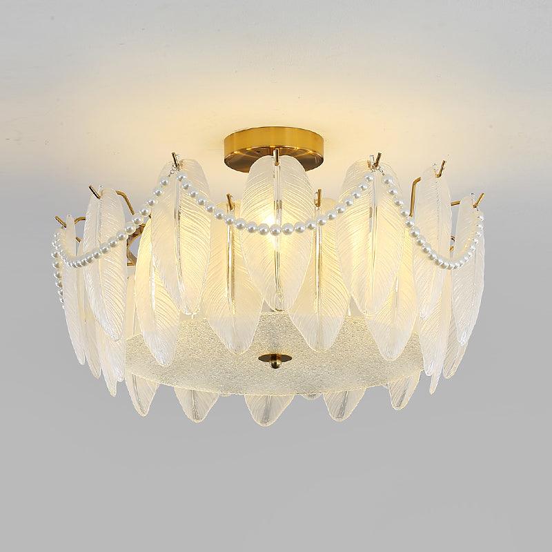 Retro Feather Ceiling Lamp