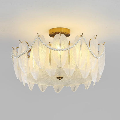 Retro Feather Ceiling Lamp