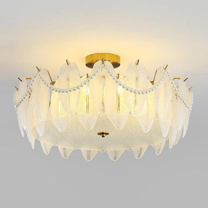 Retro Feather Ceiling Lamp