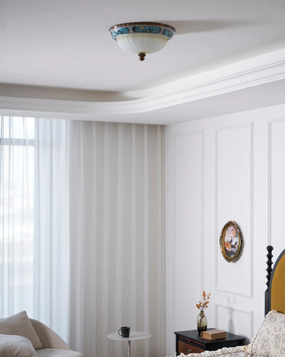 Retro Floral Resin Recessed Ceiling Light