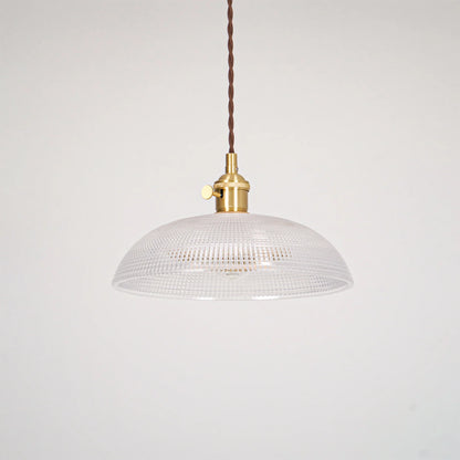 Ribbed Spiral Pendant Light