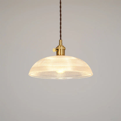 Ribbed Spiral Pendant Light