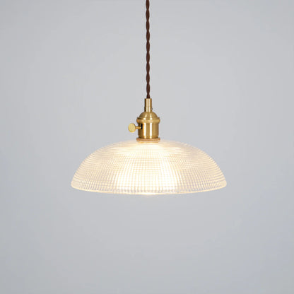 Ribbed Spiral Pendant Light