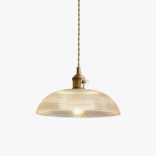 Ribbed Spiral Pendant Light