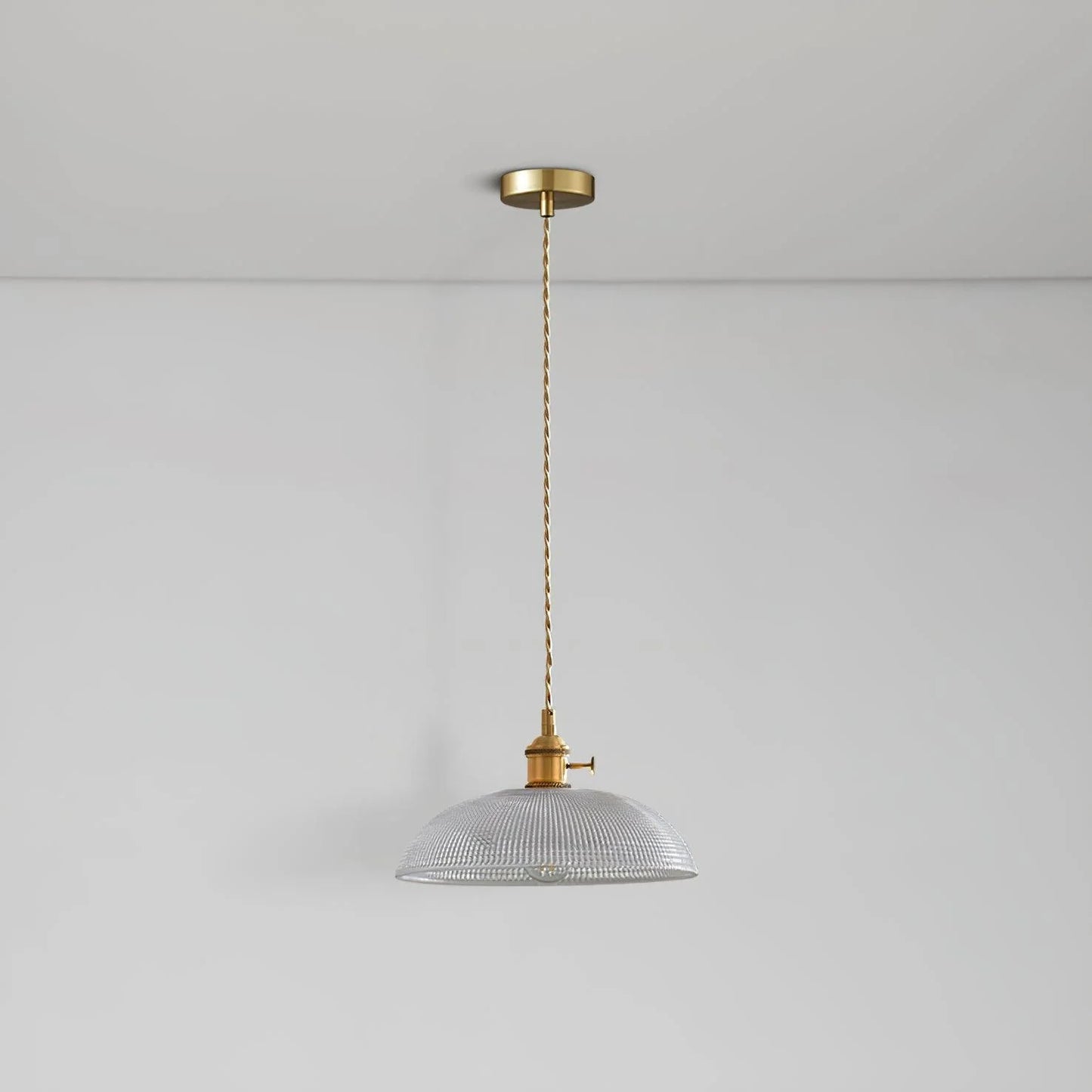 Ribbed Spiral Pendant Light