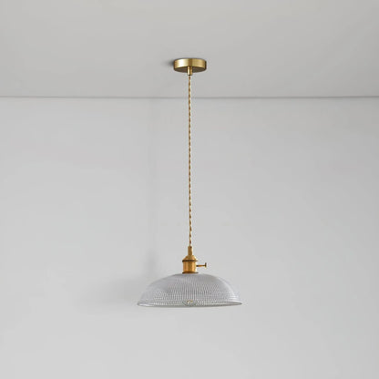 Ribbed Spiral Pendant Light