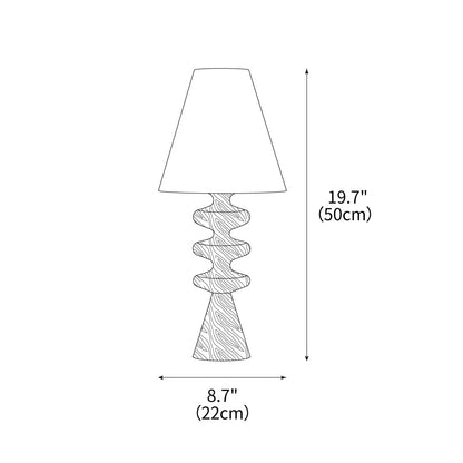 Ripple Wood Table Lamp