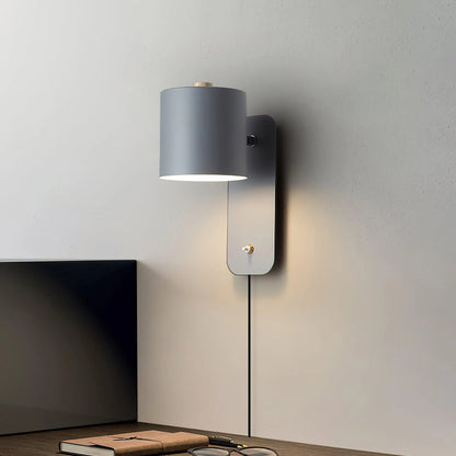 Rotatable Cylinder Wall Lamp with Plug