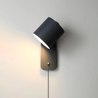 Rotatable Cylinder Wall Lamp with Plug