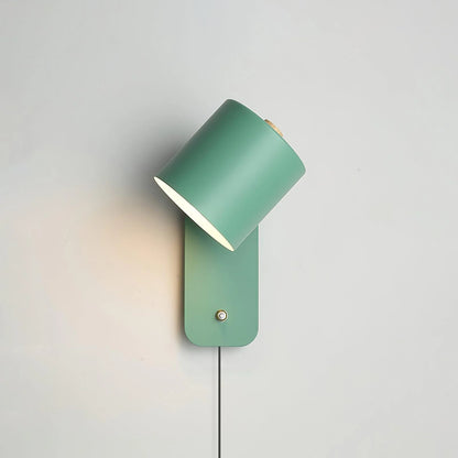 Rotatable Cylinder Wall Lamp with Plug