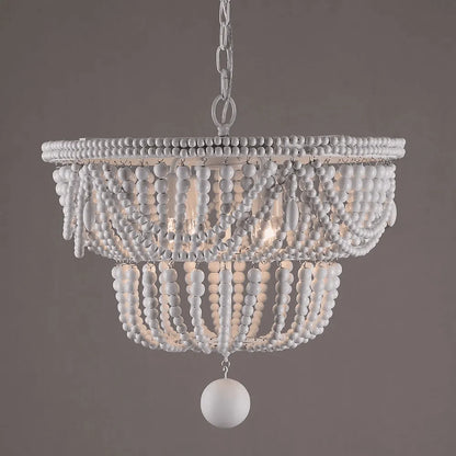 Bordeaux Wood Bead Chandelier