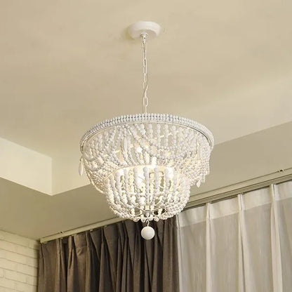 Bordeaux Wood Bead Chandelier
