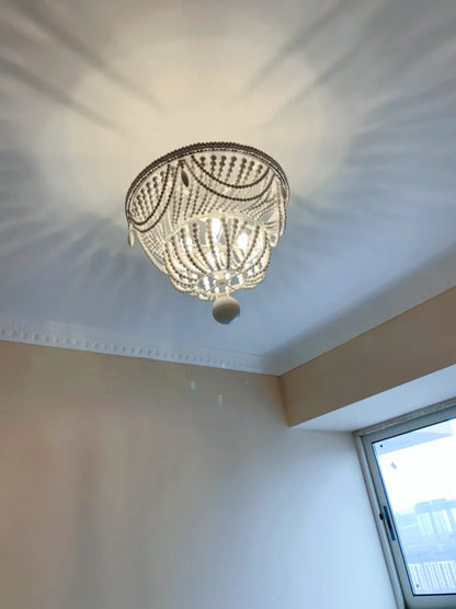 Bordeaux Wood Bead Chandelier