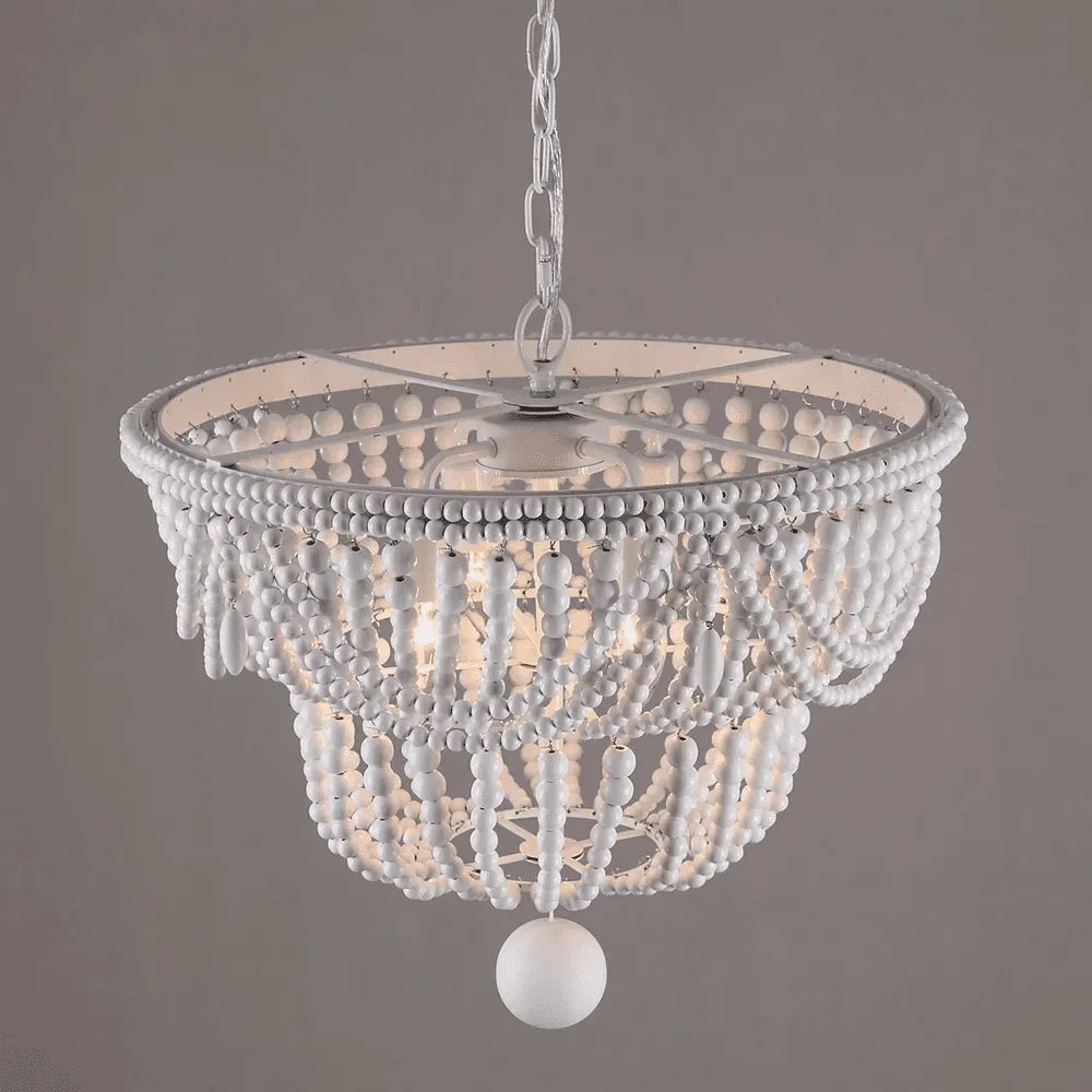 Bordeaux Wood Bead Chandelier