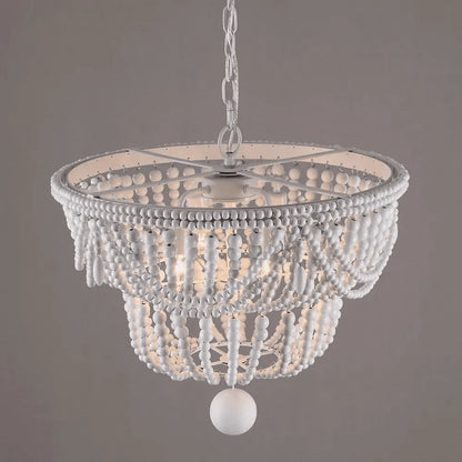 Bordeaux Wood Bead Chandelier