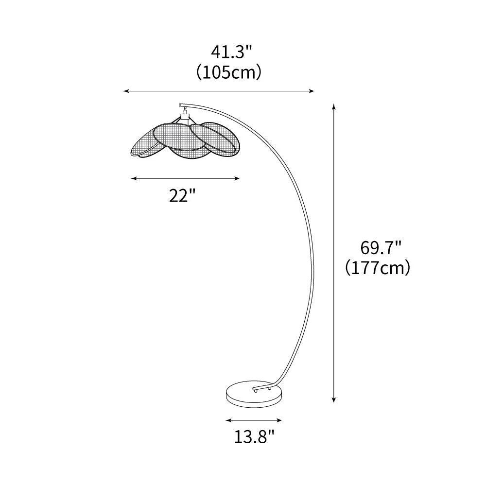 Screen Cannage Floor Lamp