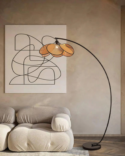 Screen Cannage Floor Lamp